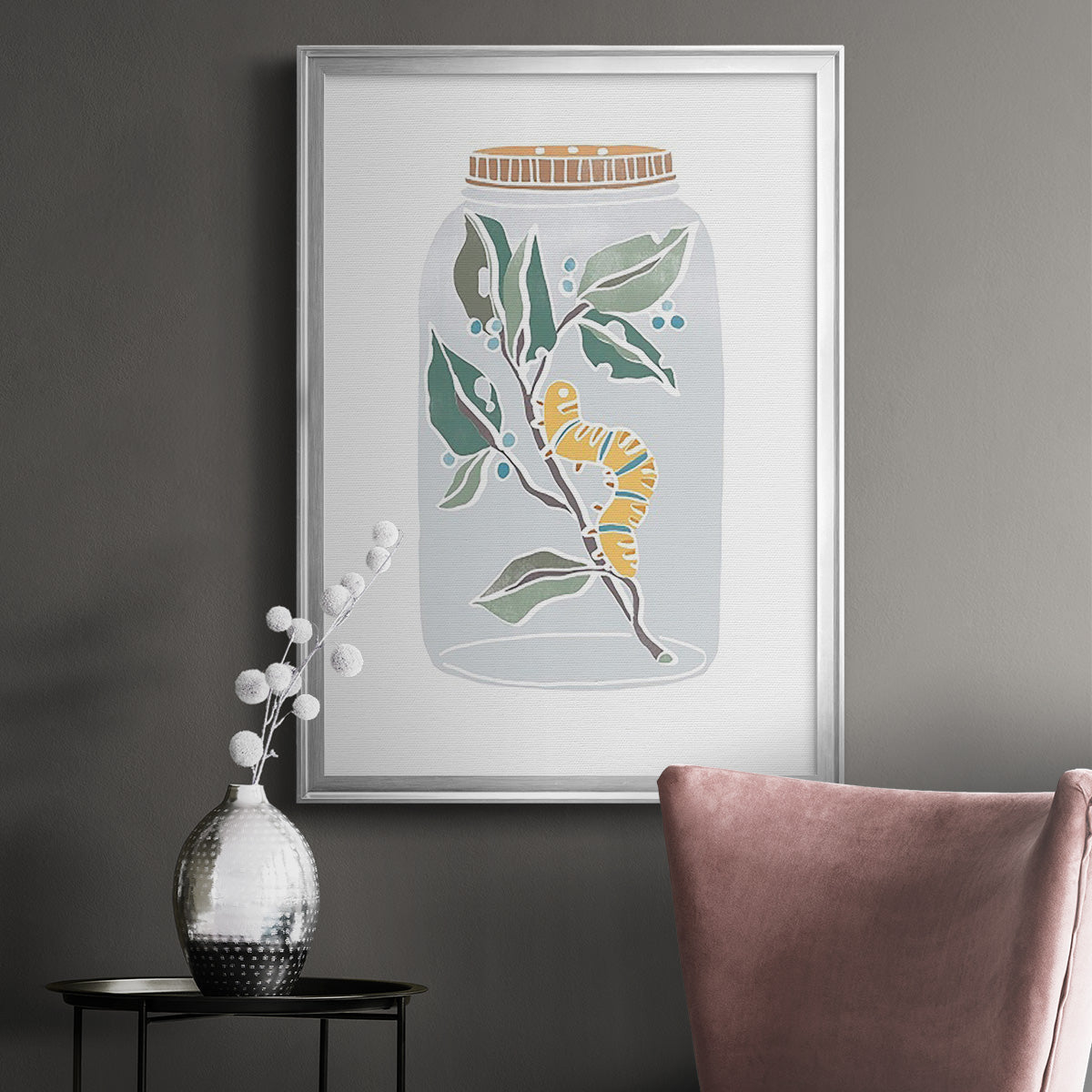 Nature Jar I - Modern Framed Canvas Print