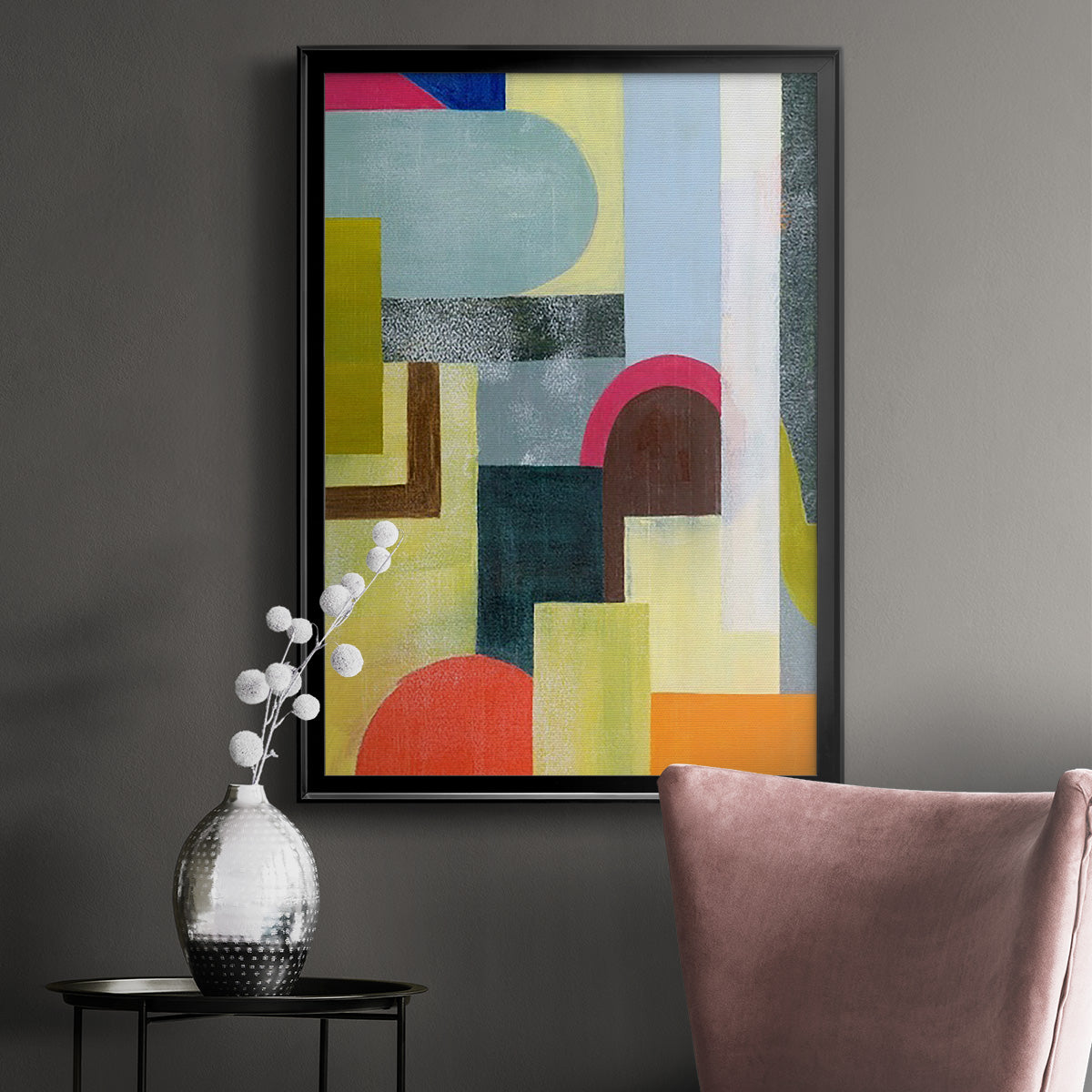 City of Rainbows I - Modern Framed Canvas Print