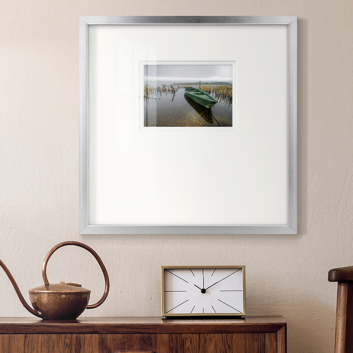 Green One Premium Framed Print Double Matboard