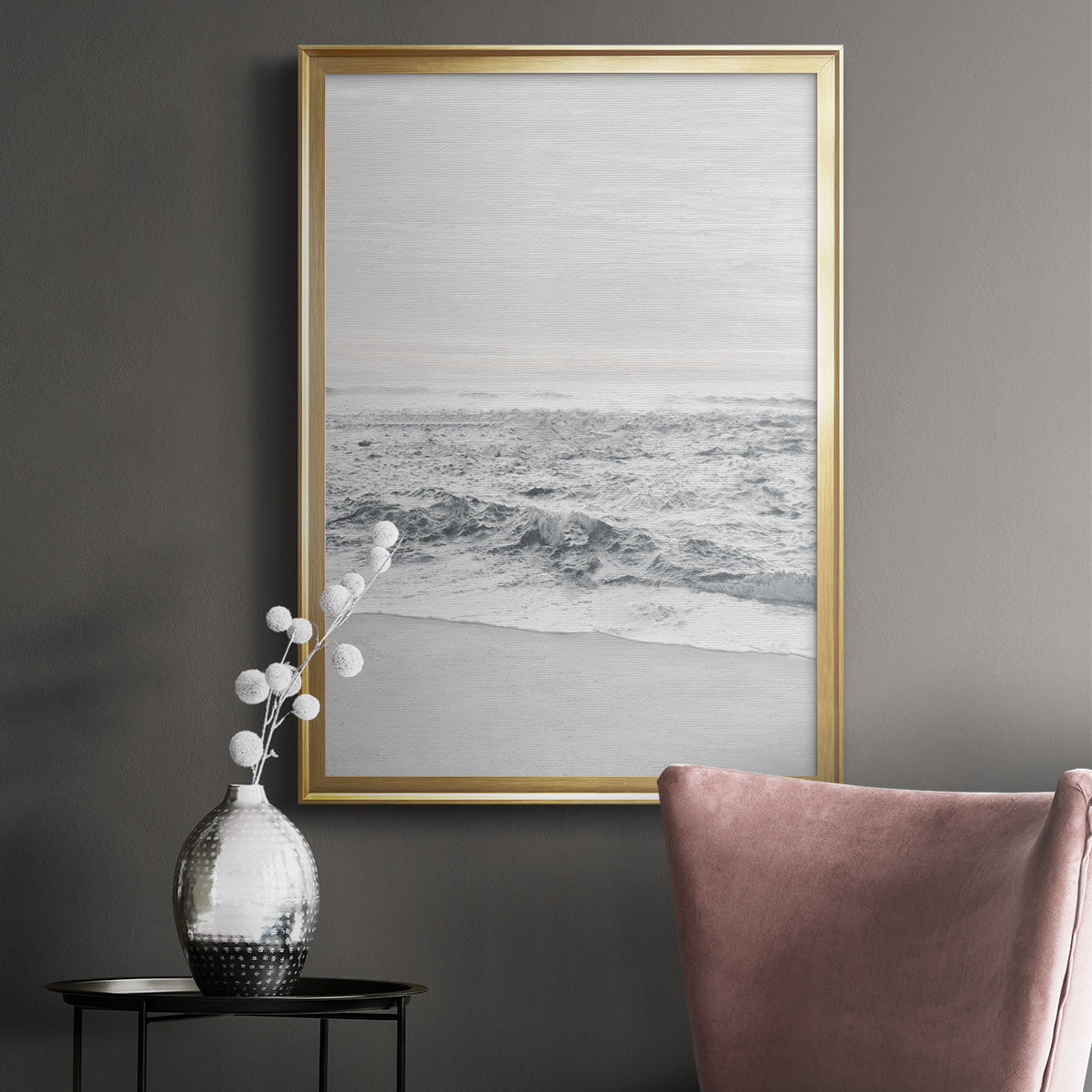 Gentle Tides II - Modern Framed Canvas Print