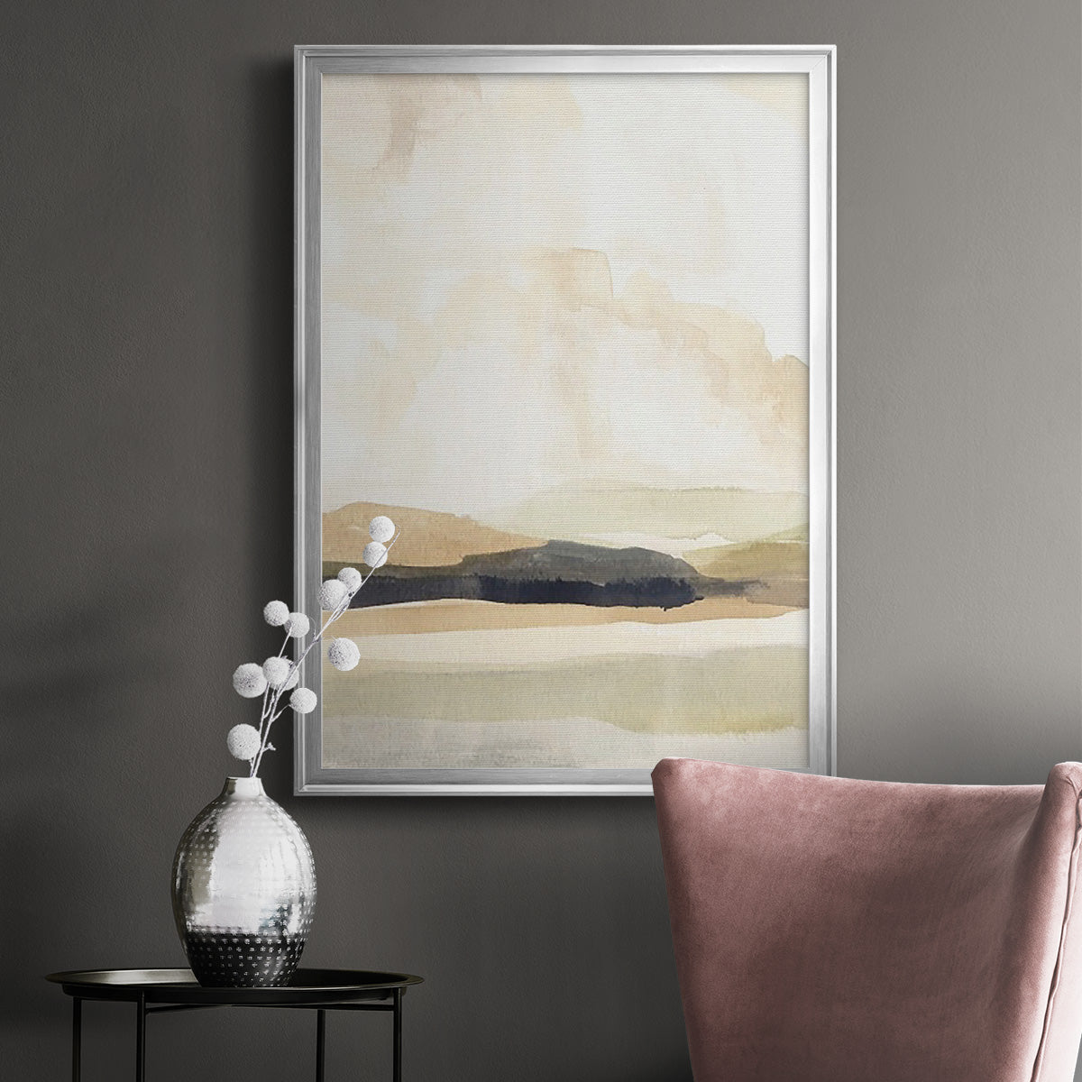 Slate Movement I - Modern Framed Canvas Print