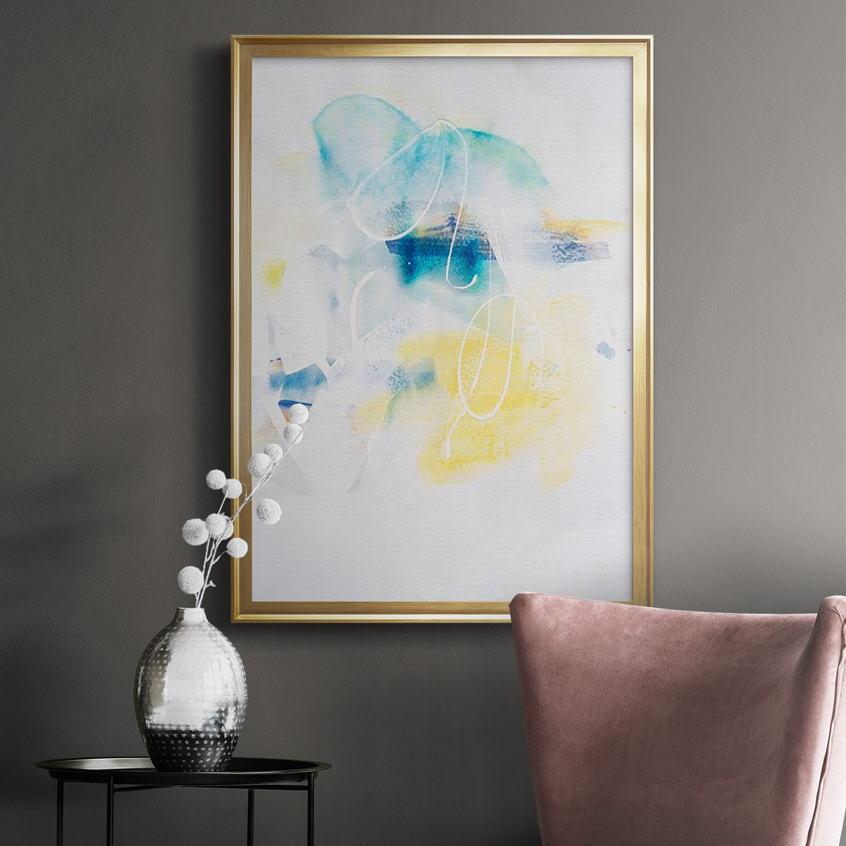 Spacial II - Modern Framed Canvas Print