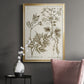 Sepia Botanical Journal III - Modern Framed Canvas Print