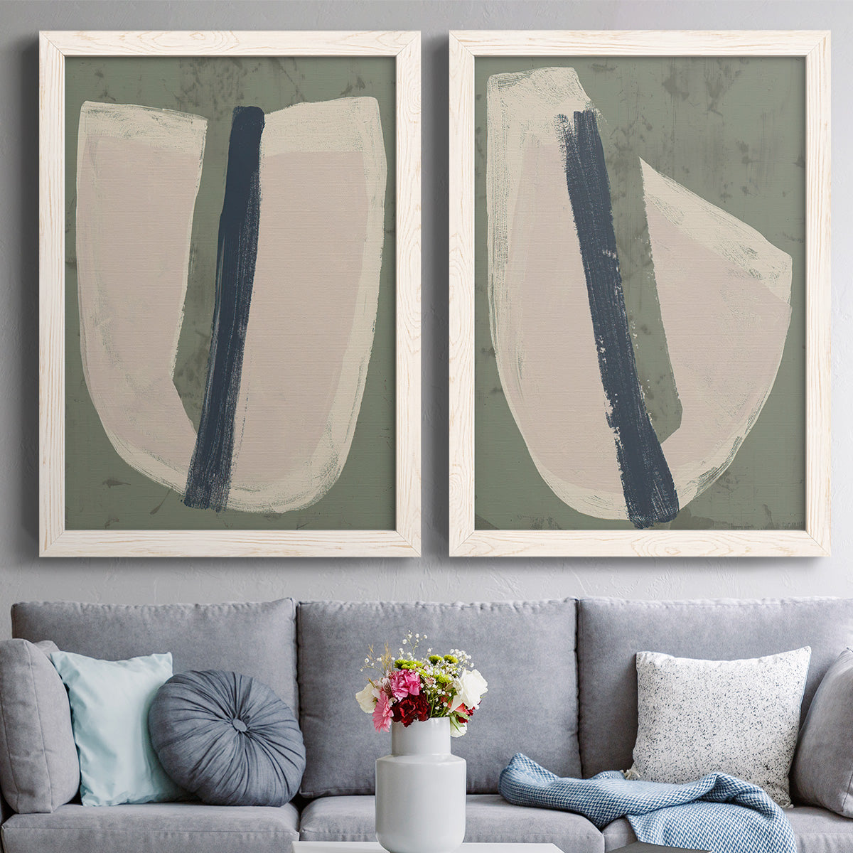 Paper Slice III - Premium Framed Canvas 2 Piece Set - Ready to Hang