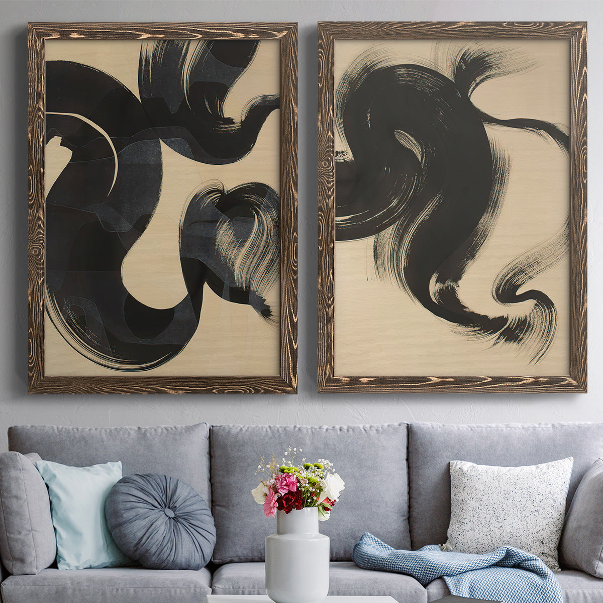 Sea Change I - Premium Framed Canvas 2 Piece Set - Ready to Hang