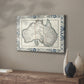 Bordered Map of Australia - Canvas Art Print
