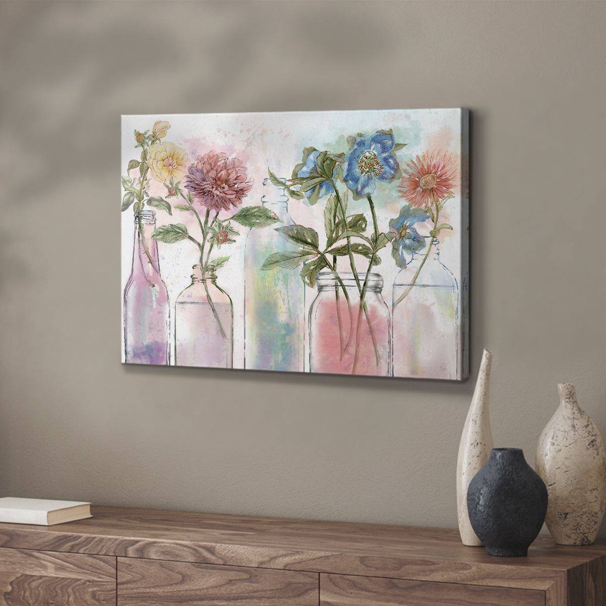 Vintage Bottle Collection - Canvas Art Print