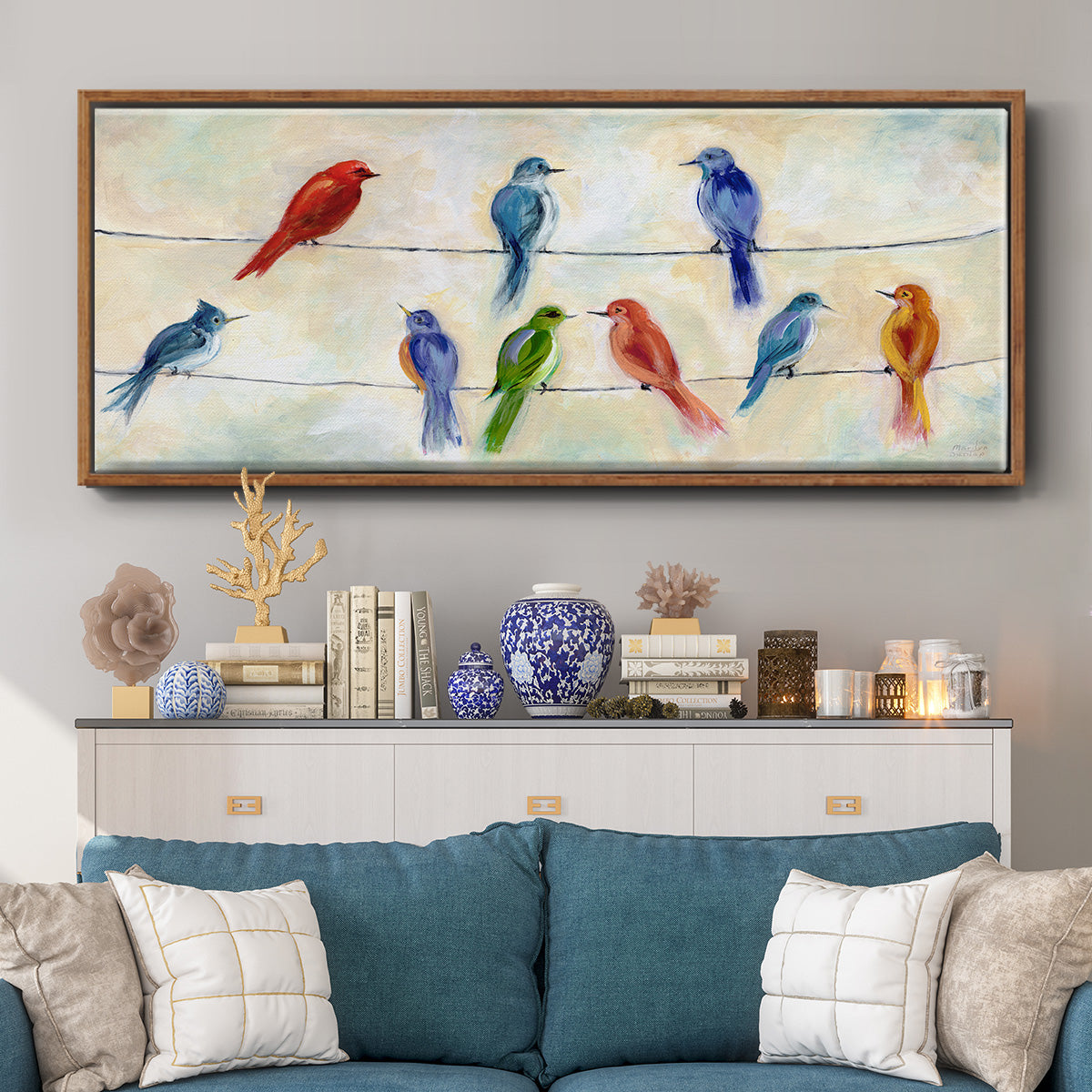 Chatter - Floater Framed Canvas Print