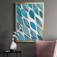 Patterned Leaf Shapes I - Modern Framed Canvas Print