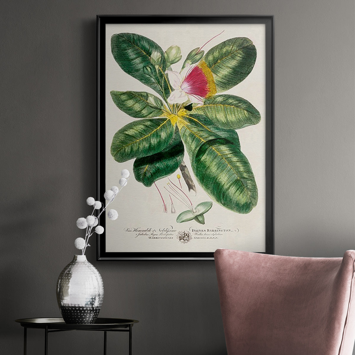 Imperial Tropical Botanical I - Modern Framed Canvas Print