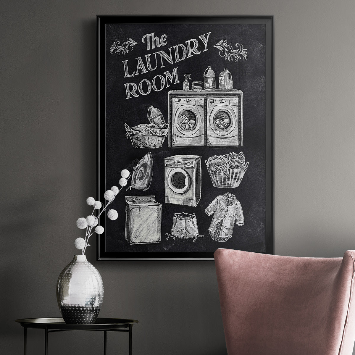 Laundry Room - Modern Framed Canvas Print