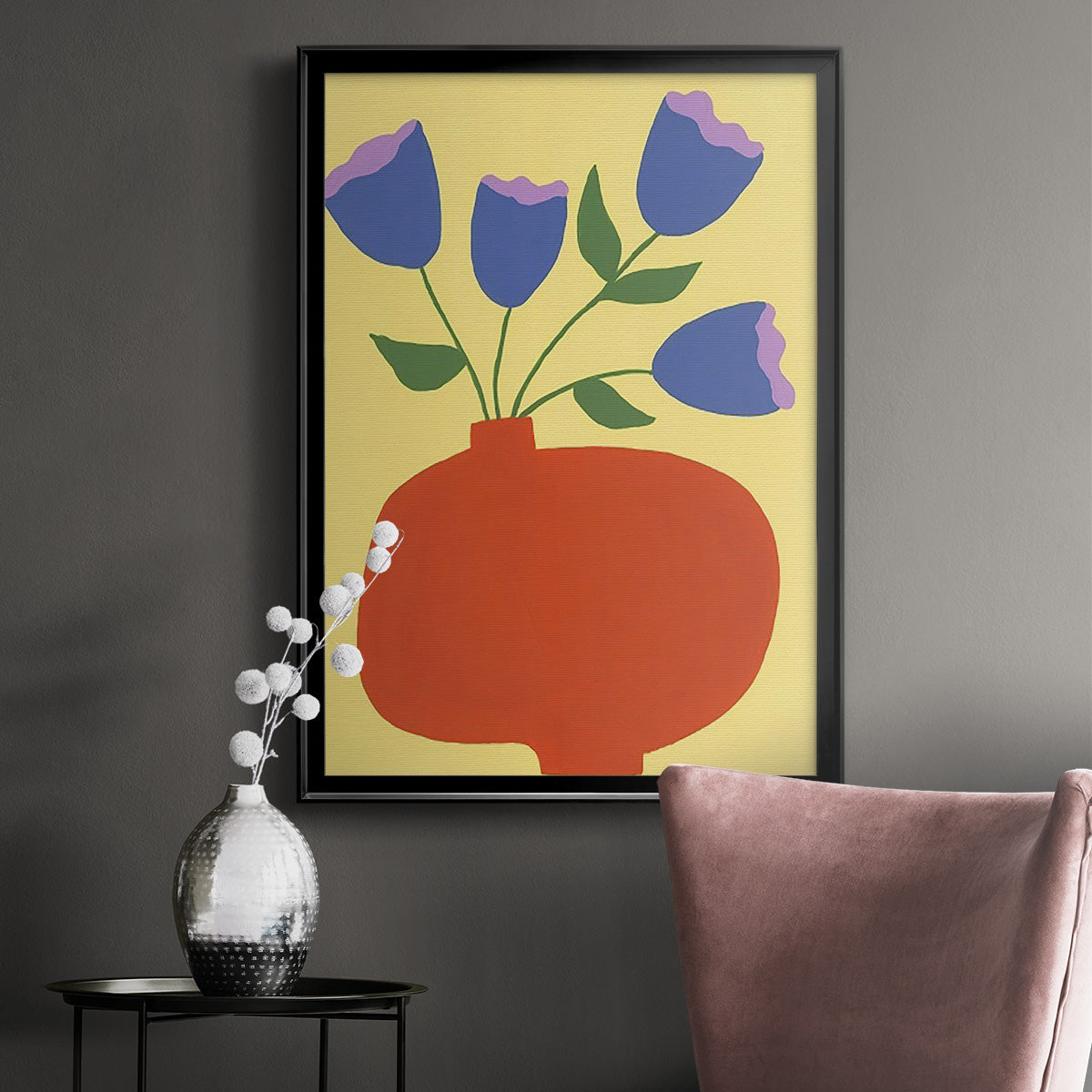 Modern Blooms III - Modern Framed Canvas Print