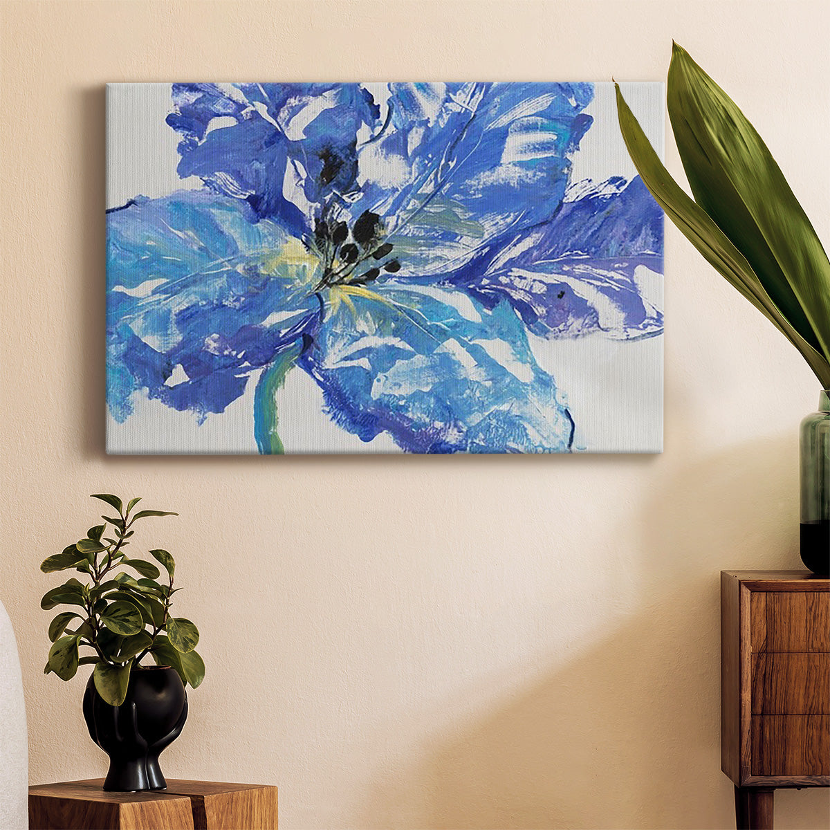 Fleur Bleue I Premium Gallery Wrapped Canvas - Ready to Hang