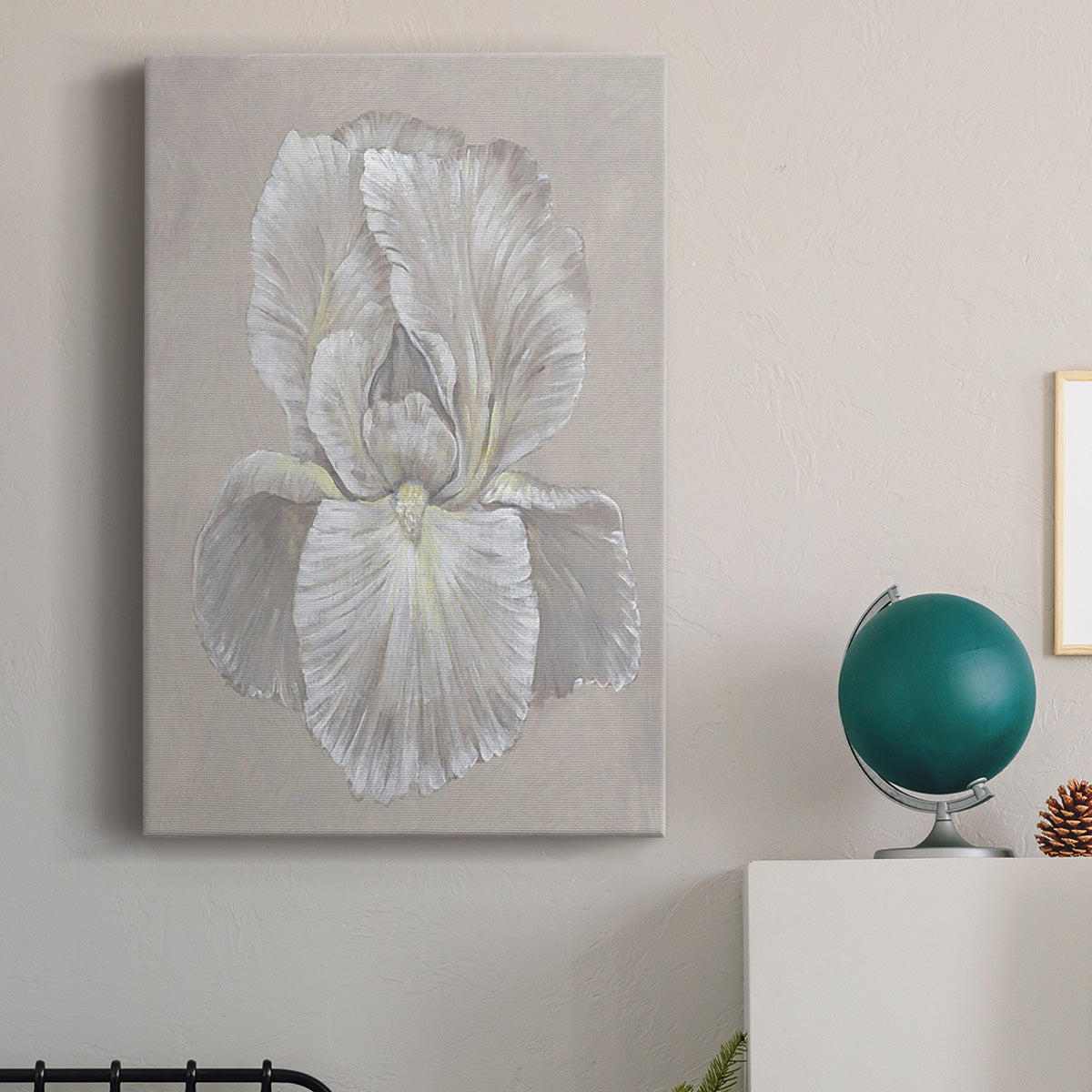 White Iris I Premium Gallery Wrapped Canvas - Ready to Hang