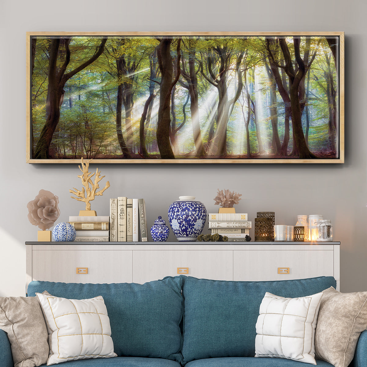 Majestic Morning - Floater Framed Canvas Print