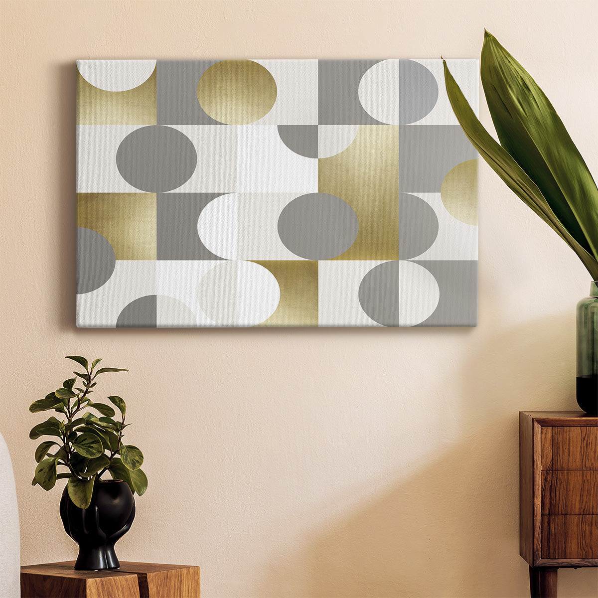 Modern Gold Reflections - Canvas Art Print