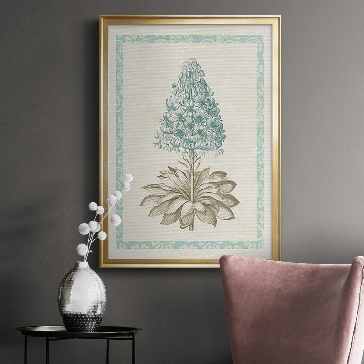 Willow Blue Besler VI - Modern Framed Canvas Print