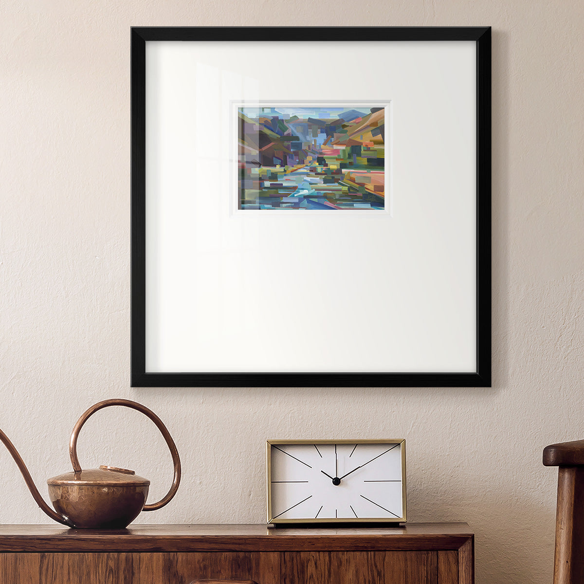 Pieces of Yakima Canyon- Premium Framed Print Double Matboard