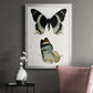 Antique Blue Butterflies I - Modern Framed Canvas Print