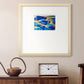 Blue and Gold Abstrat I Premium Framed Print Double Matboard