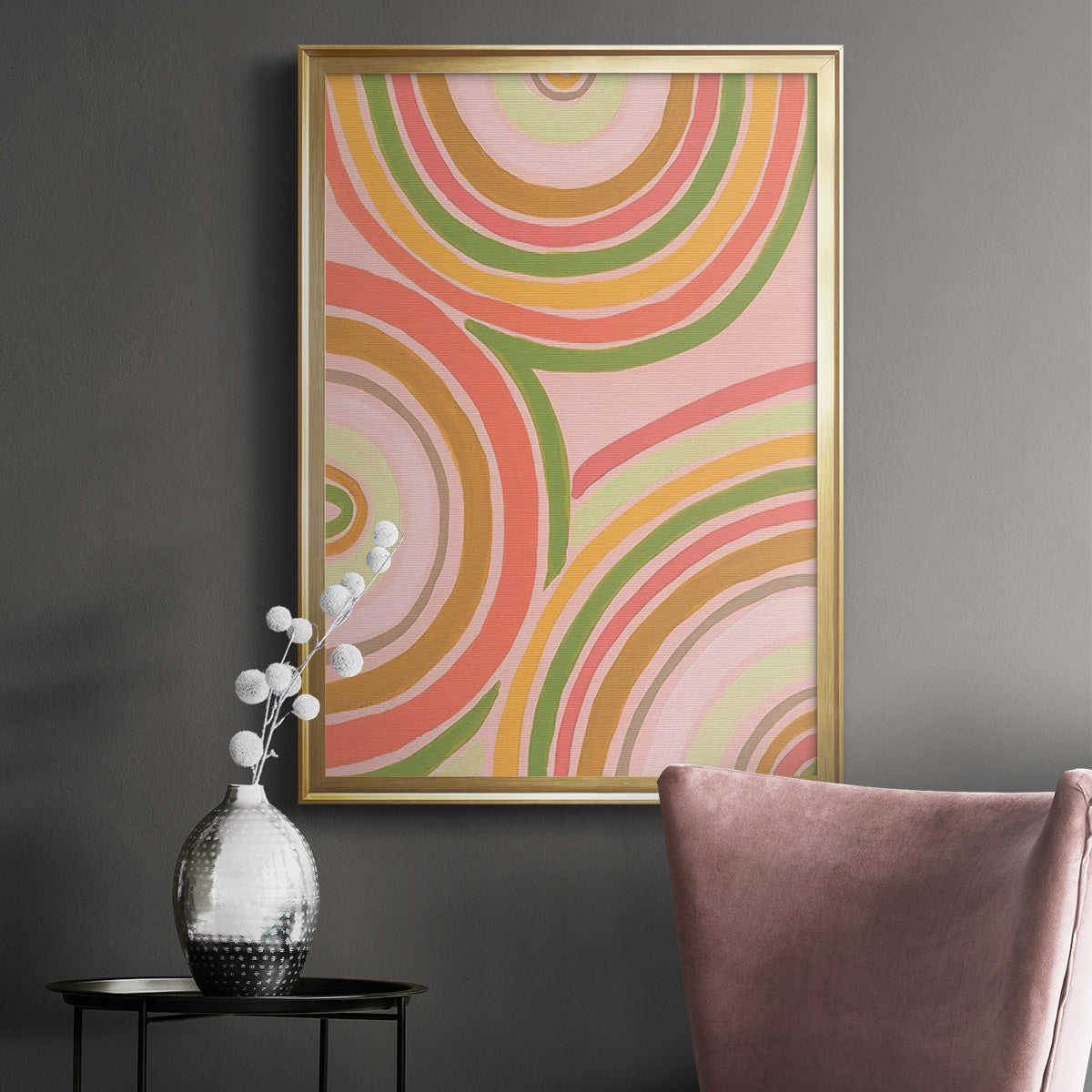 Abstract Rainbow II - Modern Framed Canvas Print