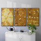 Turmeric Sunrise I - Framed Premium Gallery Wrapped Canvas L Frame 3 Piece Set - Ready to Hang