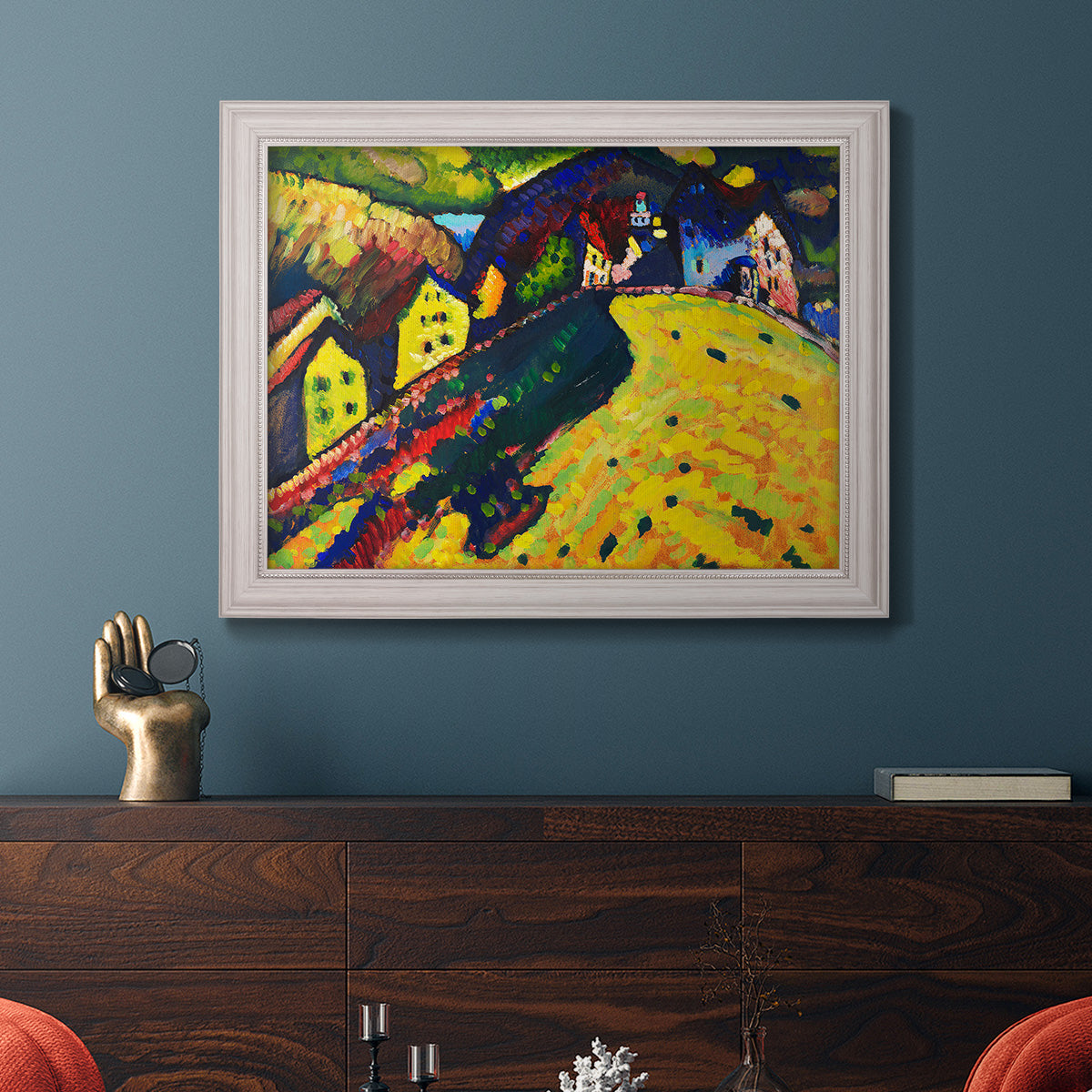 Houses at Murnau - Ornate Framed Canvas Print