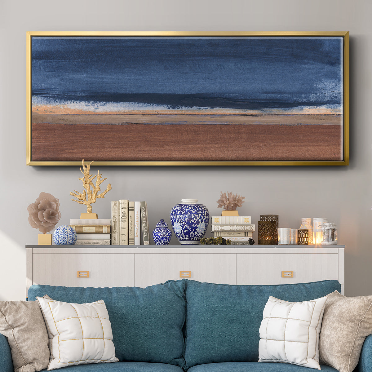 Night Sky - Floater Framed Canvas Print