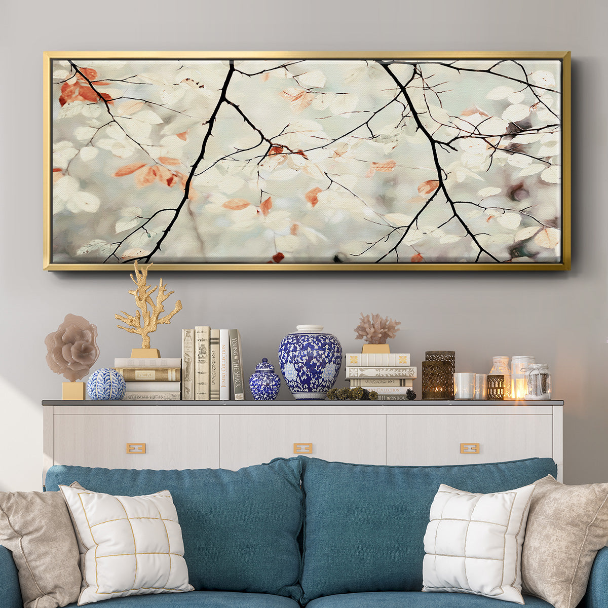 Simplicity - Floater Framed Canvas Print