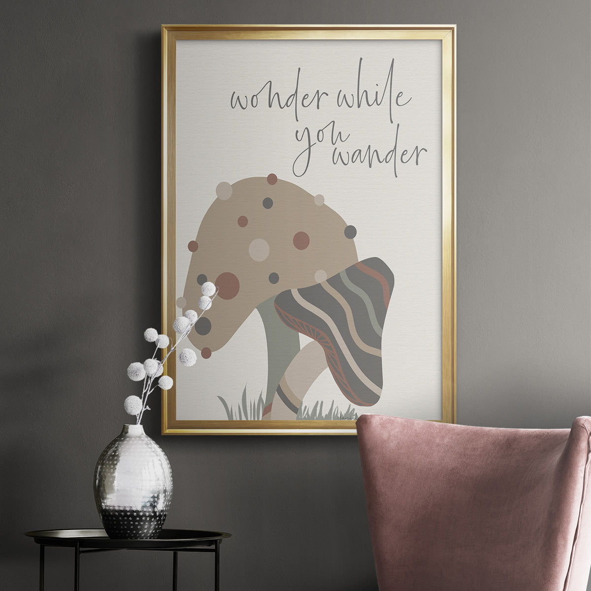 Wonder While You Wander - Modern Framed Canvas Print