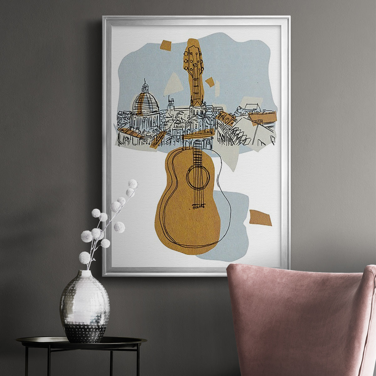 Rehearsal III - Modern Framed Canvas Print
