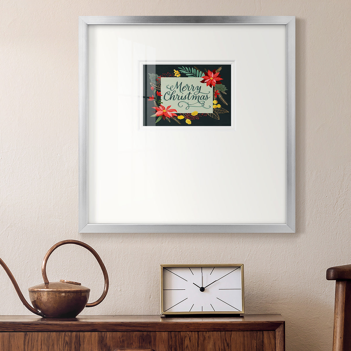 Bright Christmas Night  I Premium Framed Print Double Matboard