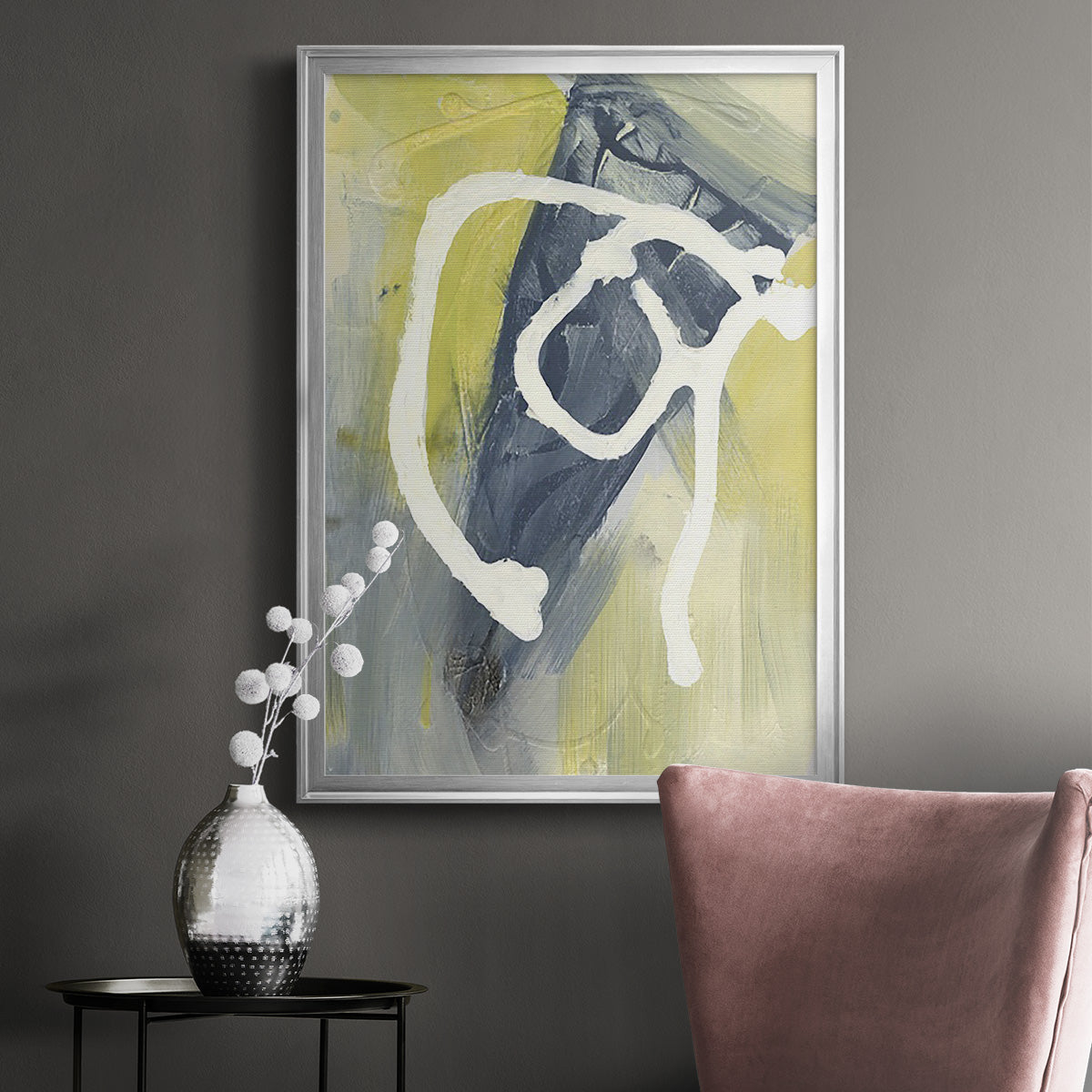 Delightful I - Modern Framed Canvas Print
