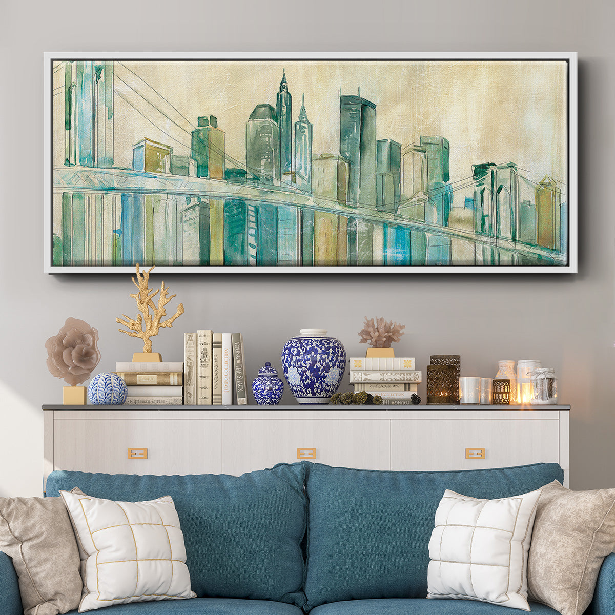 New York City - Floater Framed Canvas Print