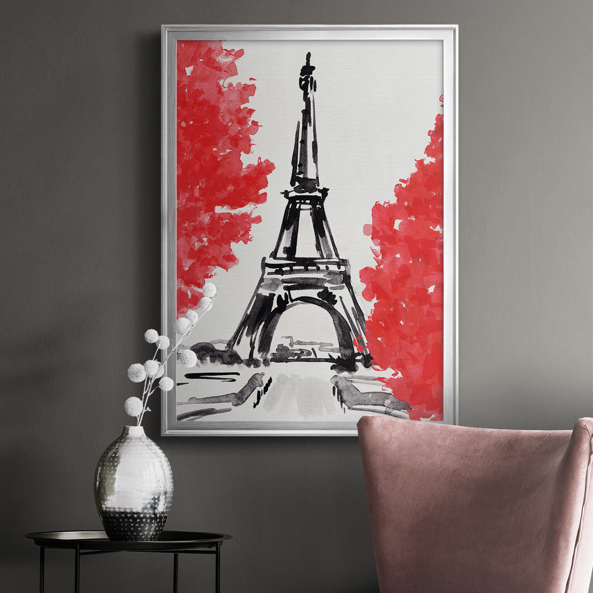 Day in Paris II - Modern Framed Canvas Print