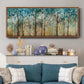 Sunlit Birch Grove - Floater Framed Canvas Print