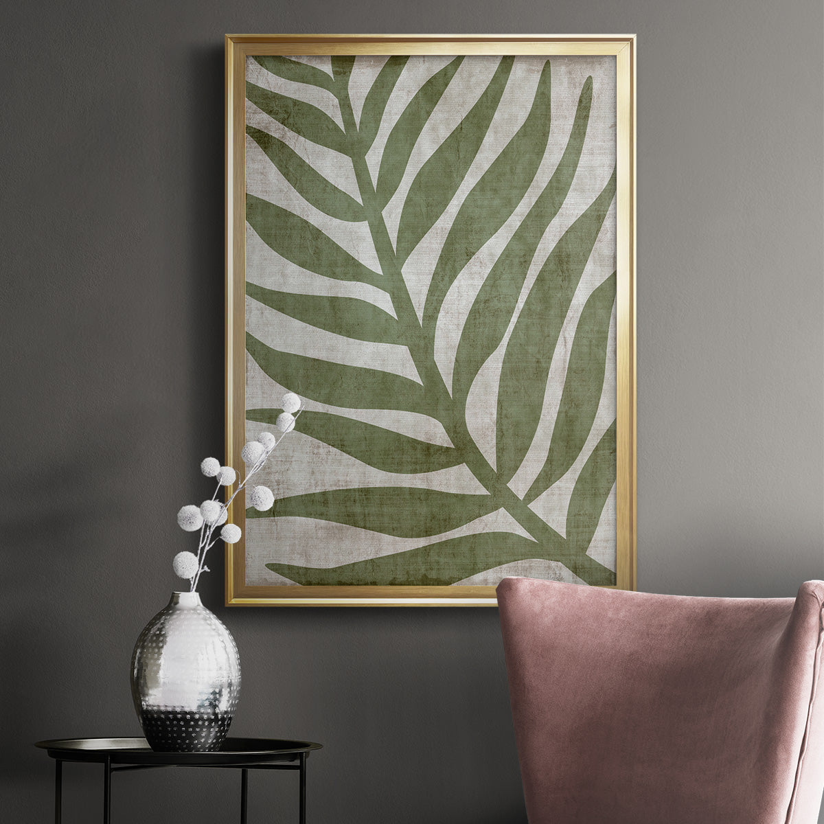 Island Greenery I - Modern Framed Canvas Print