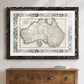 Bordered Map of Australia-Premium Framed Print - Ready to Hang