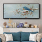 Blue Bird in Winter - Floater Framed Canvas Print