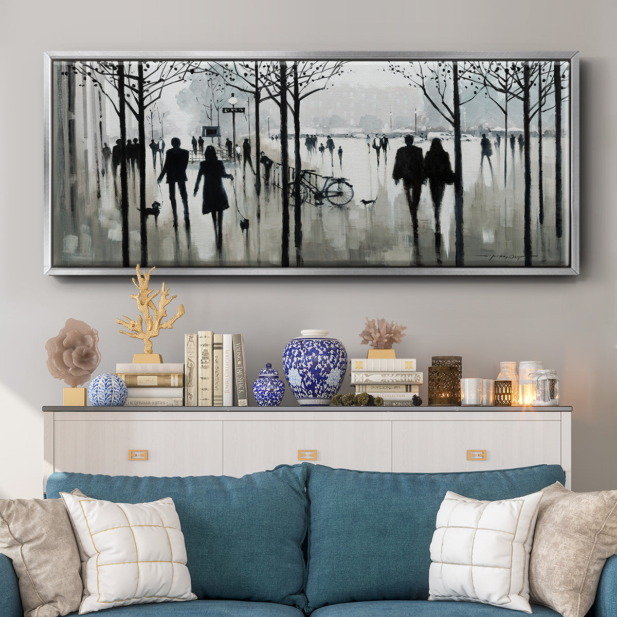 Morning Paris - Floater Framed Canvas Print