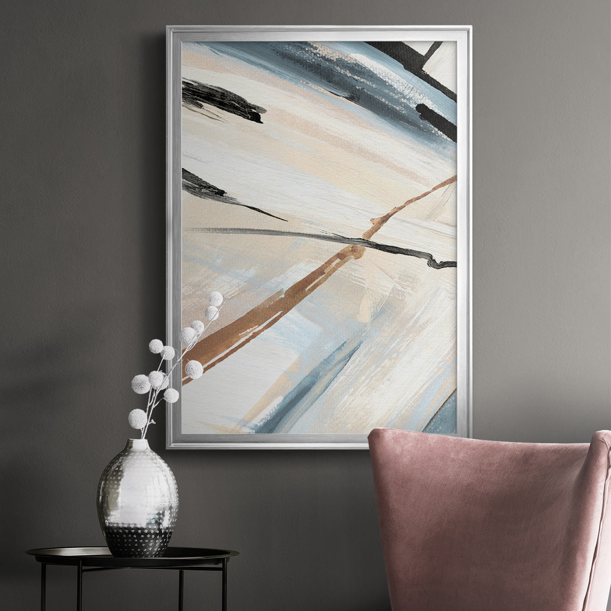 Dancing Wind Revisit II - Modern Framed Canvas Print
