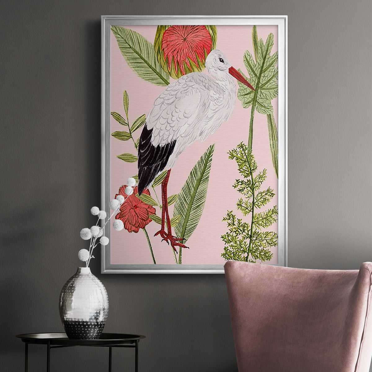 Birds in Motion IV - Modern Framed Canvas Print