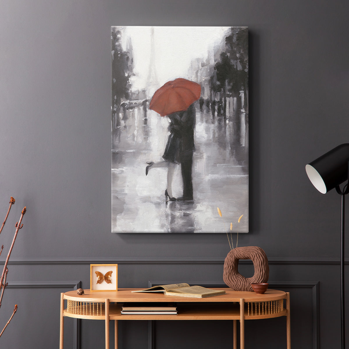 Caught in the Rain - Canvas Art Print