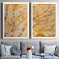 Yellow Marble I - Barnwood Framed Canvas Set