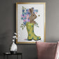 Welly Bunny And Bee - Modern Framed Canvas Print