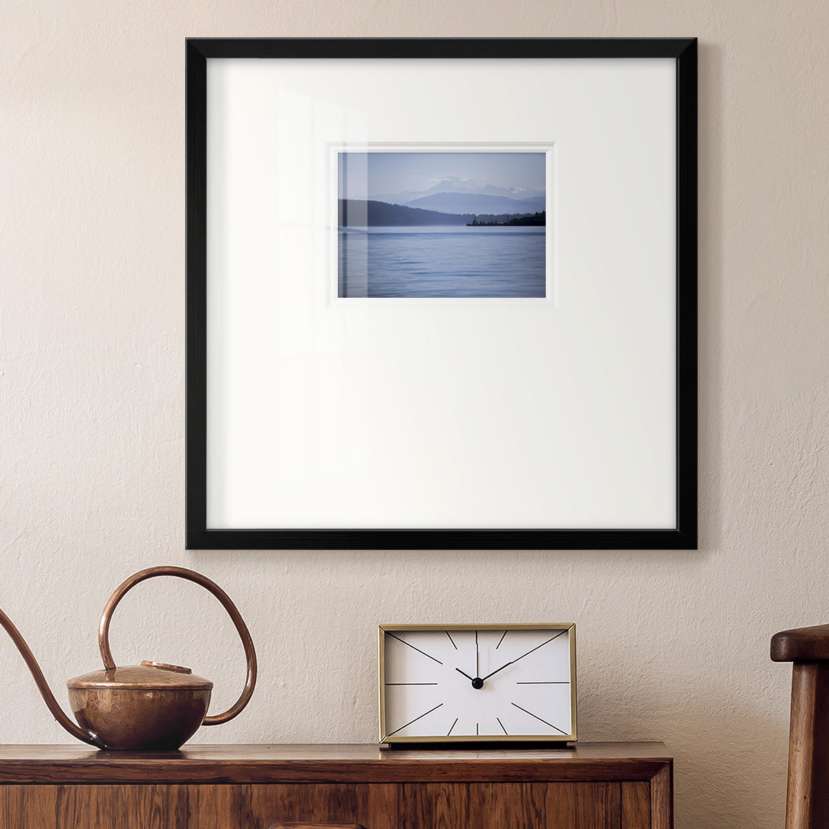 Blue Serenity- Premium Framed Print Double Matboard