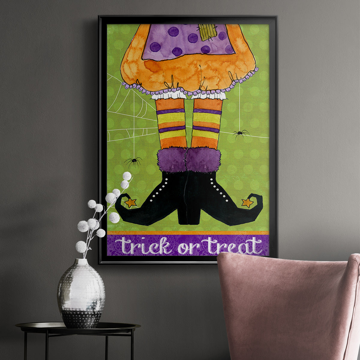 Trick or Treat - Modern Framed Canvas Print