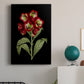 Crimson Flowers on Black (A) III Premium Gallery Wrapped Canvas - Ready to Hang