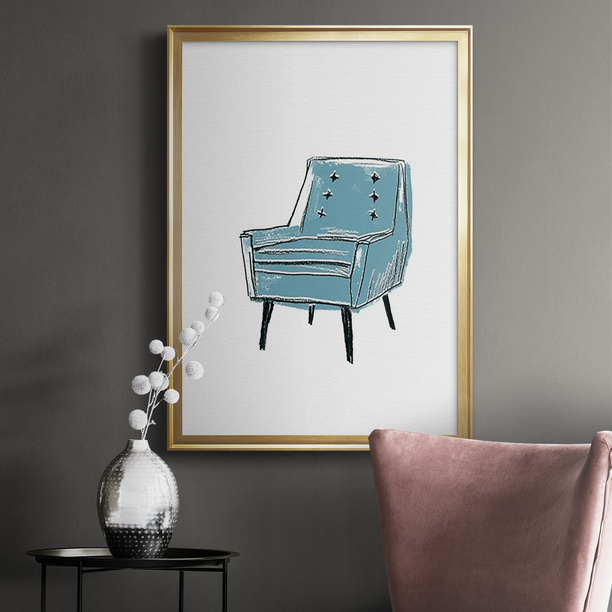 Take a Seat X - Modern Framed Canvas Print