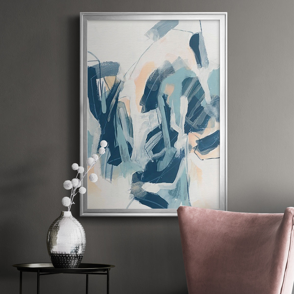 Interlocking Melody I - Modern Framed Canvas Print